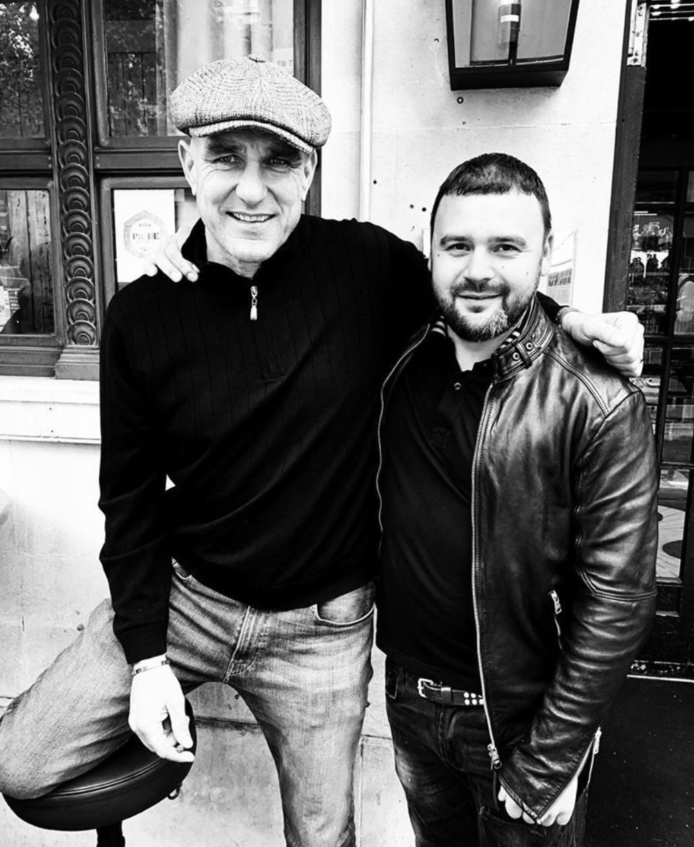Bobby with Vinnie Jones