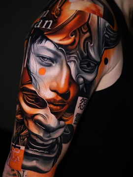 Abstract Realism Tattoo | Straight Lines Tattoo