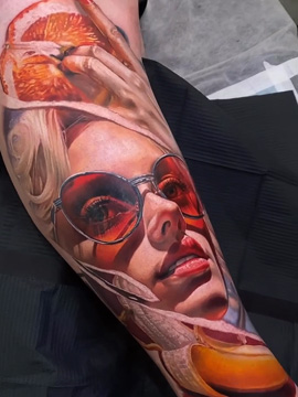 Best Colour Portrait Tattoo | Straight Lines Tattoo