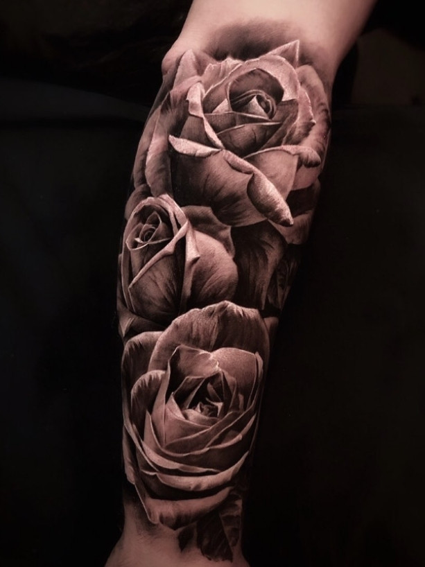Rose Tattoo Essex Black And Grey