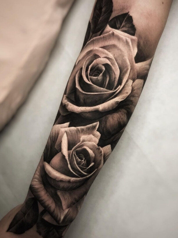 Rose Tattoo Ideas | Straight Lines Tattoo