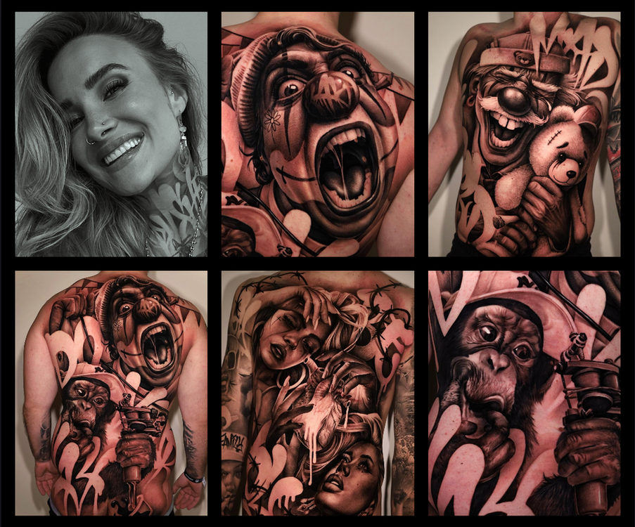Jessica, Straight Lines Tattoo