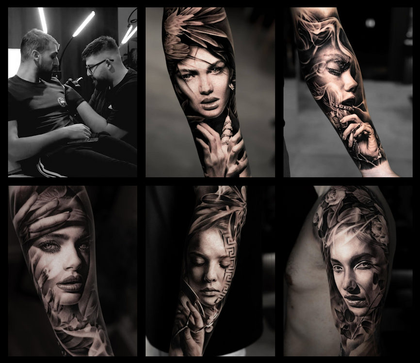 Sam, Straight Lines Tattoo